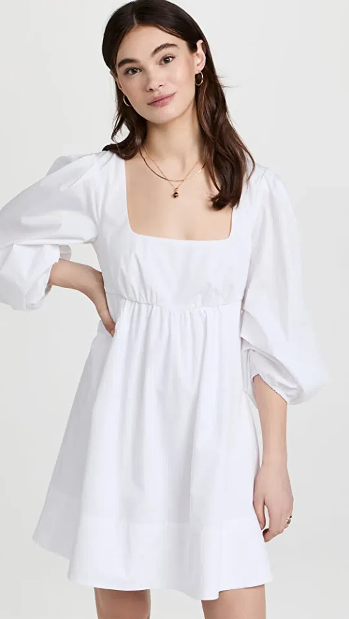 Staud Sophie Babydoll Mini Dress White Size 8 - Image 2