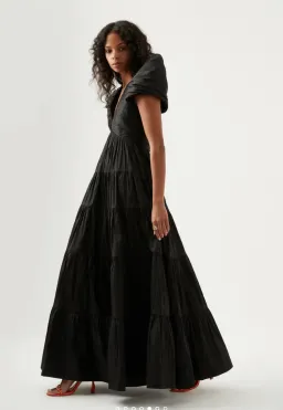 Aje Statuesque Tiered Gown Black Size 10  for rent on The Volte - image 3