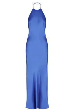Shona Joy Oliviera Low Back Halter Neck Midi Dress in Strong Blue Size S / AU 8  for rent on The Volte - image 3