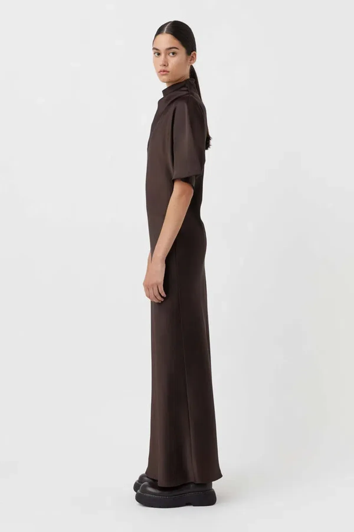 CAMILLA AND MARC Sorrell Maxi Evening Dress in Chocolate Brown Size 8 - Image 6