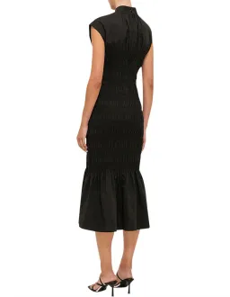 Saba Kiera Shirred  Dress Black Size 10 for rent on The Volte - image 4