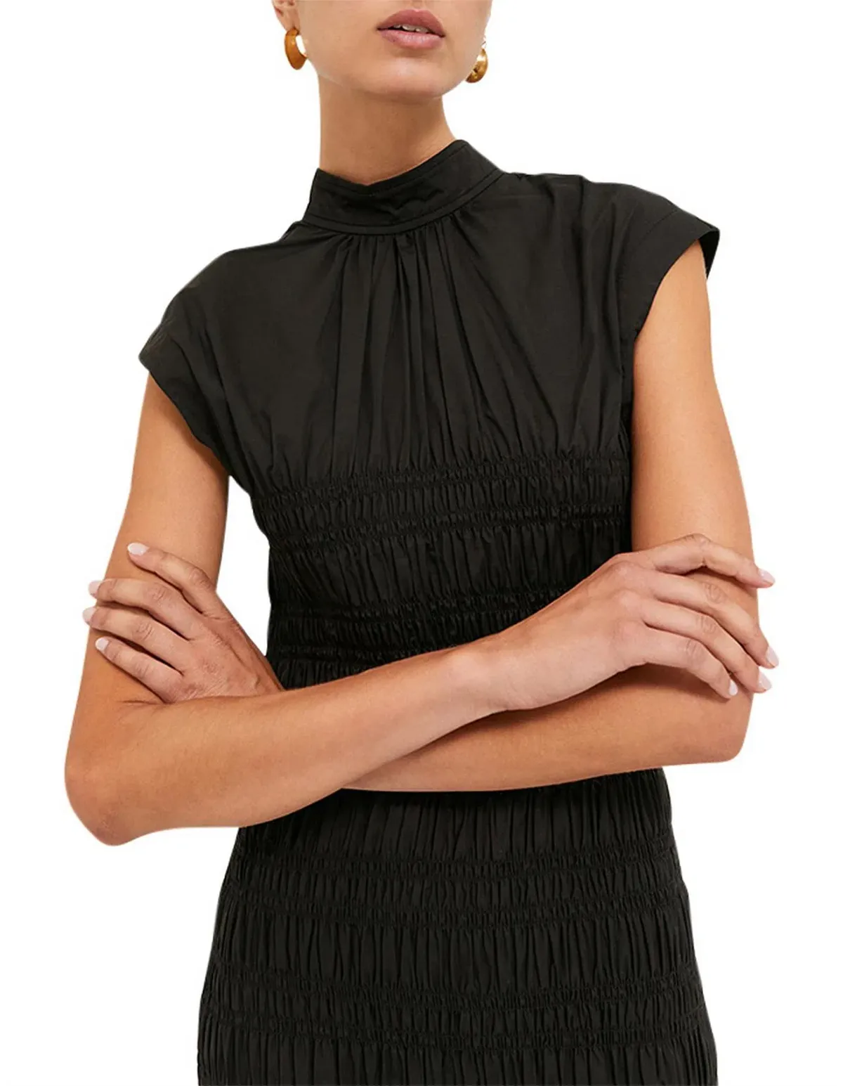 Saba Kiera Shirred  Dress Black Size 10 - Image 2
