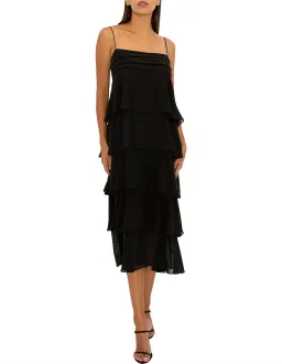 Carla Zampatti Black Tiered Maxi Dress Size 8 for rent on The Volte - image 1