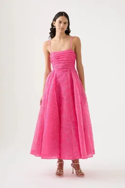 Aje Evangeline Cornelli Maxi Dress Protea Pink Size L / AU 12 for rent on The Volte - image 1