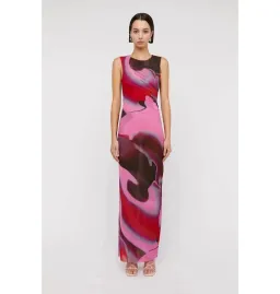 Scanlan Theodore Italian Watercolour Dress Raspberry Size AU 10 for rent on The Volte - image 1