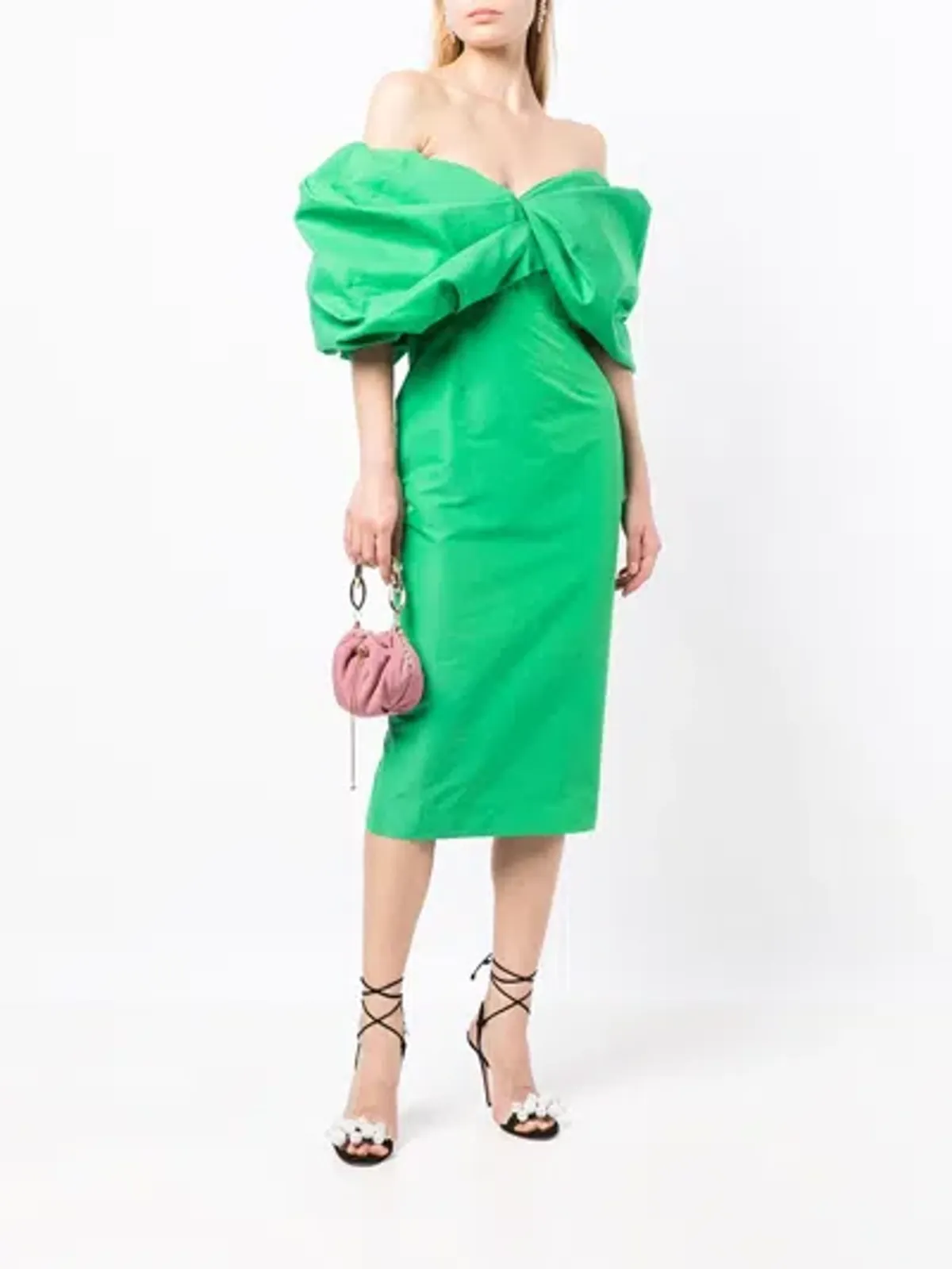 Rachel Gilbert Xavier Midi Dress Green Size 1/ AU 8 - Image 1