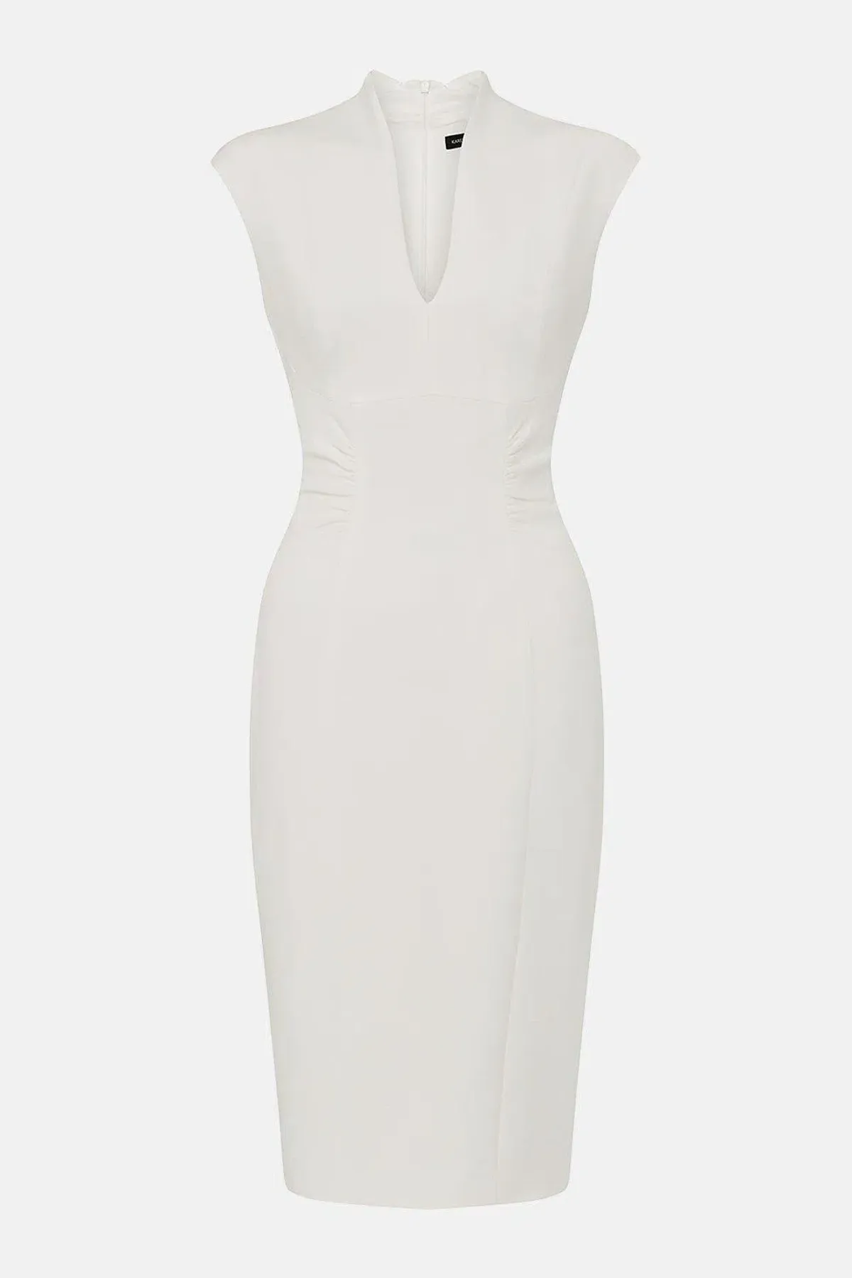 Karen Millen Bodycon Pencil Dress Ivory Size AU 8 - Image 3