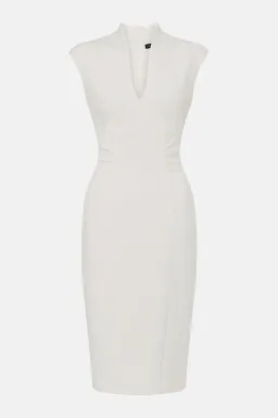 Karen Millen Bodycon Pencil Dress Ivory Size AU 8 for rent on The Volte - image 3