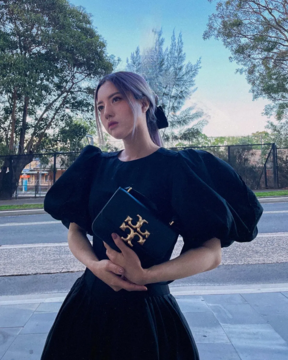 Aje Gianna Puff Sleeve Mini Dress Black Size 8 - Image 7