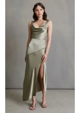 Bec & Bridge Moon Dance Cowl Bias Dress  Sage Size 16  for rent on The Volte - image 1