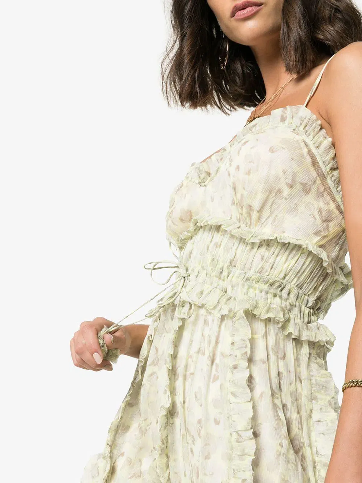 Lee Mathews Nina Crinkle Silk Floral Cami Dress Floral Size 12 - Image 2