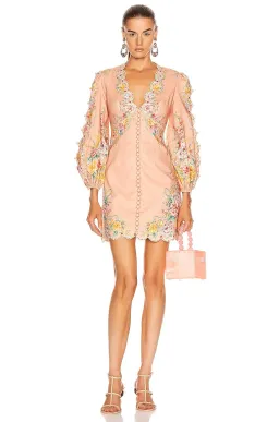 Zimmermann Zinnia Scallop Dress Floral Size 1/Au 10 for rent on The Volte - image 1