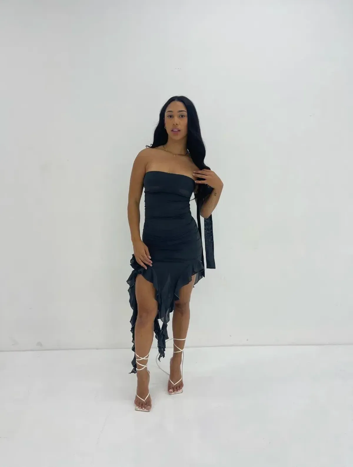 Fanci Club Crime Dress Black Size S/AU 8 - Image 2