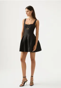 Aje Divinity Pearl Pin Mini Dress Black Size 10 / M for rent on The Volte - image 2