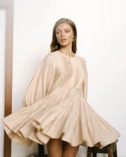 Shona Joy The Savoye Tuxedo Mini Dress Biscuit Size 6 for rent on The Volte - image 2