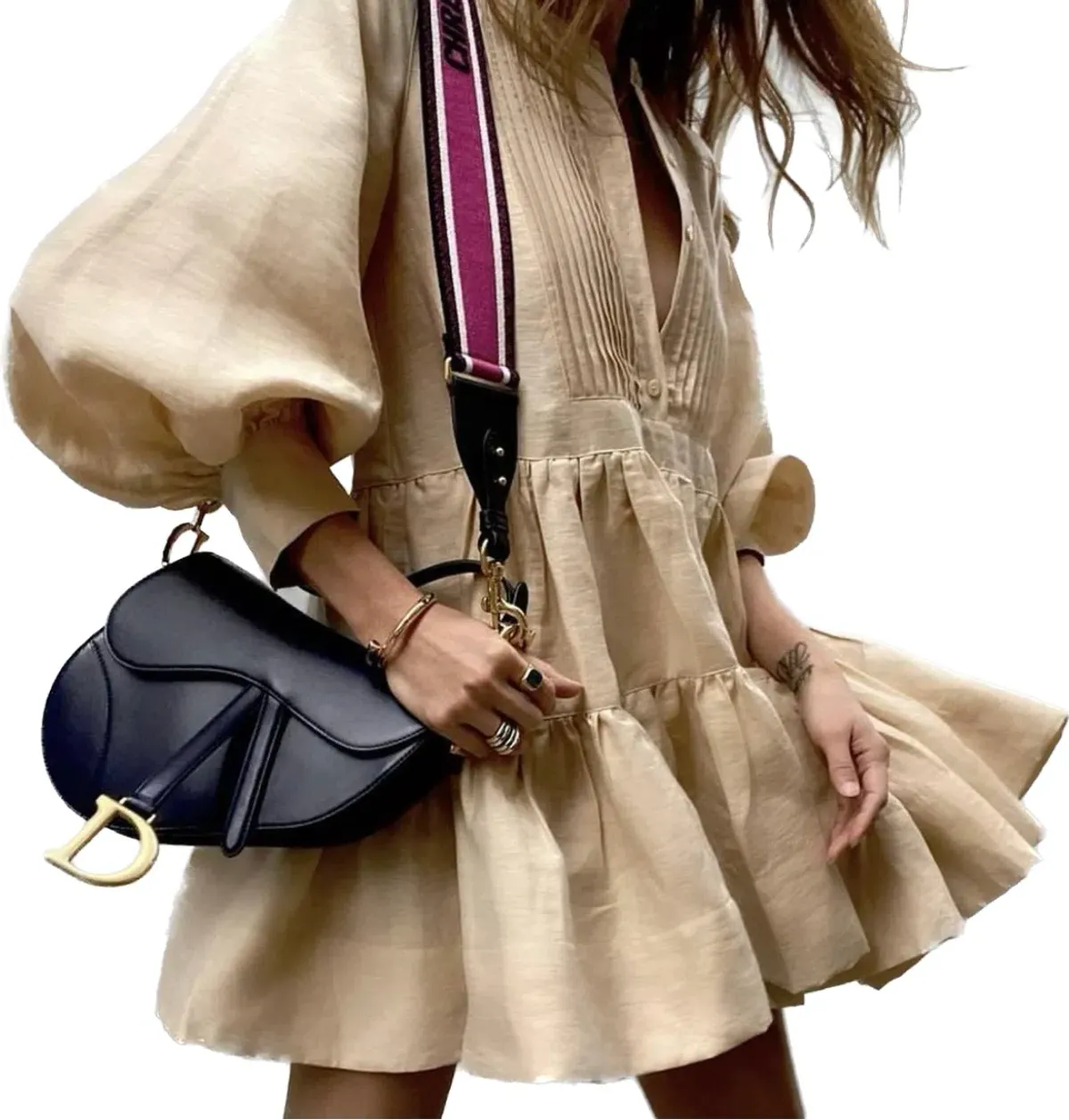 Shona Joy The Savoye Tuxedo Mini Dress Biscuit Size 6 - Image 6