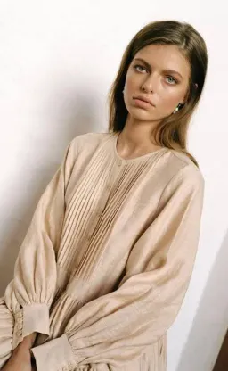 Shona Joy The Savoye Tuxedo Mini Dress Biscuit Size 6 for rent on The Volte - image 3