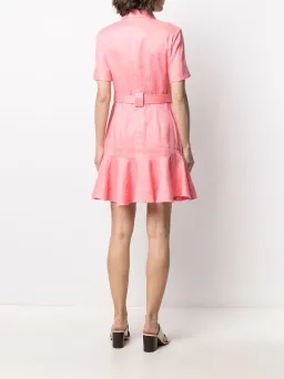 Zimmermann Poppy Belted Mini Dress Watermelon Pink Size 0 / AU 8 for rent on The Volte - image 2