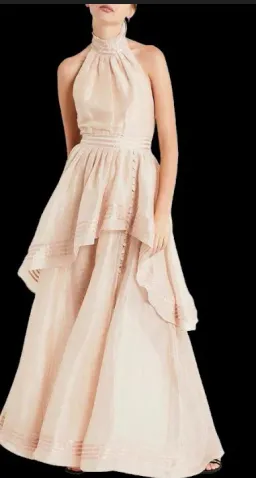 Aje Sienna Maxi Dress Blush Size 6  for rent on The Volte - image 2