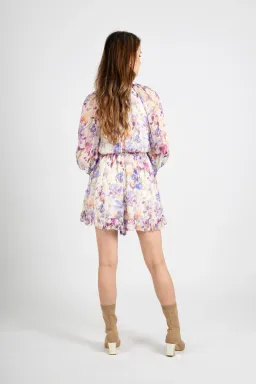 Zimmermann Tama Ruffle Mini Dress Floral Size 0 / AU 8 for rent on The Volte - image 6