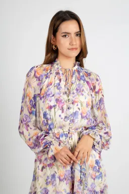 Zimmermann Tama Ruffle Mini Dress Floral Size 0 / AU 8 for rent on The Volte - image 4