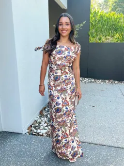 Sir The Label Bettina Off Shoulder Dress In Wiltshire Floral Sir Size 3 / AU 12 for rent on The Volte - image 1