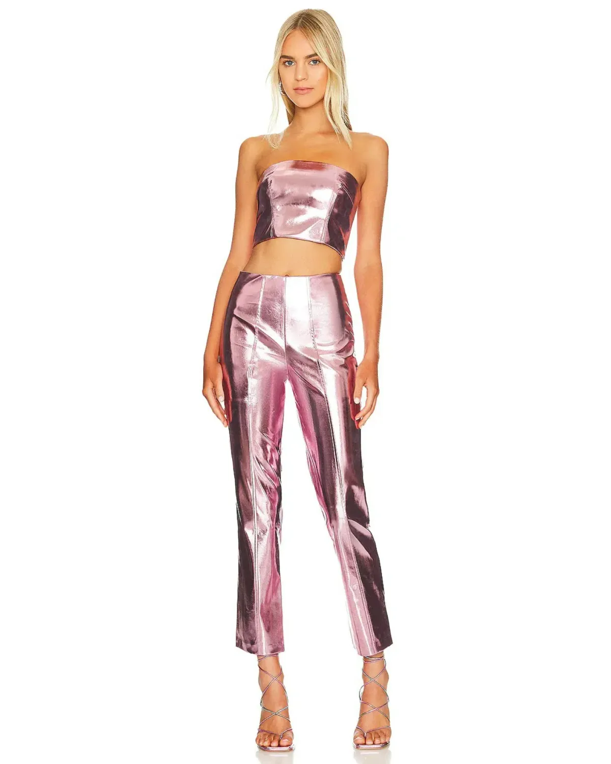 Song of Style Masha Pant Metallic Pink Size AU 8 - Image 1