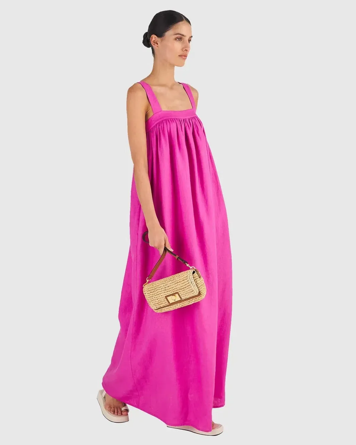 Oroton Bow Detail Sundress Pink Size AU 12 - Image 2