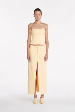 Sir The Label Giacomo Split Skirt In Butter Size 0P / AU 4 for rent on The Volte - image 1