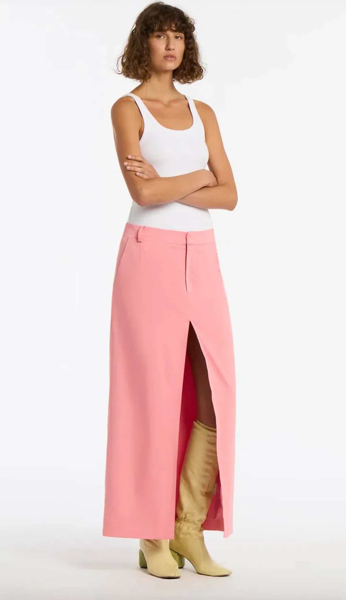 Sir The Label Giacomo Split Skirt In Pink Size 0P / AU 4 - Image 2