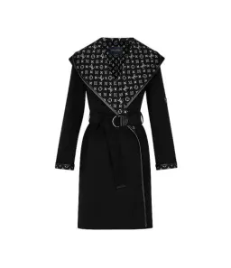 Louis Vuitton Hooded Wrap Coat Black Size AU 8 for rent on The Volte - image 3