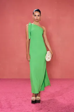 Cult Gaia Kamila Asymmetric Maxi Dress Green Size M / Au 10 for rent on The Volte - image 1