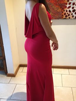 Zachary The Label Cowl Back Gown in Red Size 10 for rent on The Volte - image 2