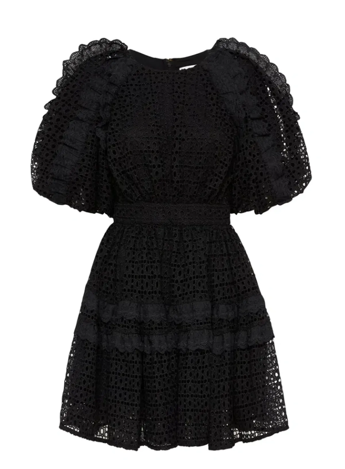 Aje Aveline Broderie Mini Dress Black Size 8 - Image 5