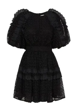 Aje Aveline Broderie Mini Dress Black Size 8 for rent on The Volte - image 5