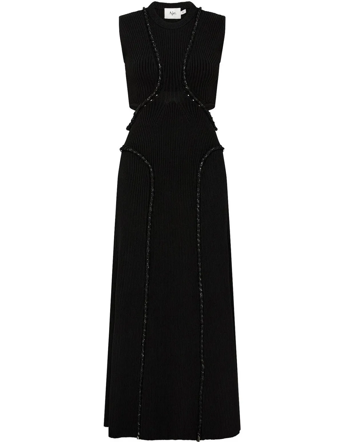 Aje Arp Cut Out Midi Dress Black Size 10 - Image 4