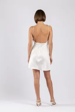One Fell Swoop Audrey Mini Dress in Coco White Size 10 for rent on The Volte - image 3