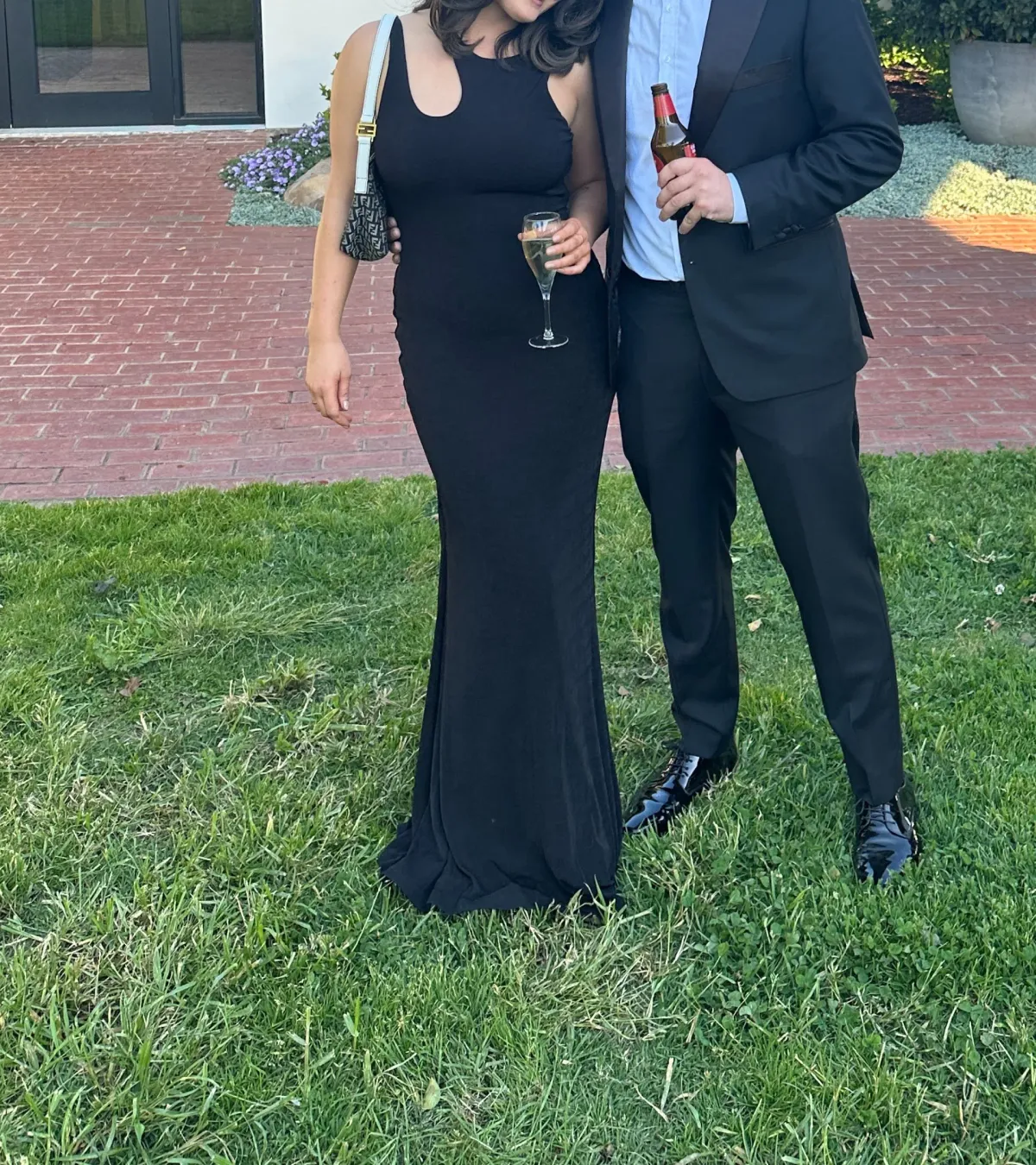 Misha Liliya Slinky Jersey Gown Black Size 10/M - Image 4