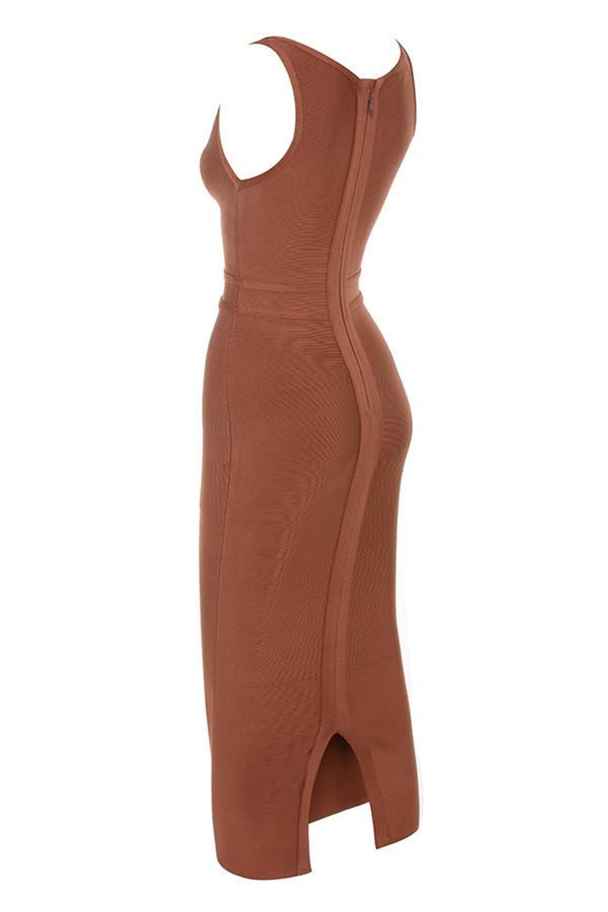 House of CB Feray Midi Dress Rust Size 8 - Image 2