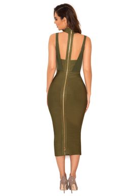 House of CB Caruso Midi Dress Green Size 8 for rent on The Volte - image 2