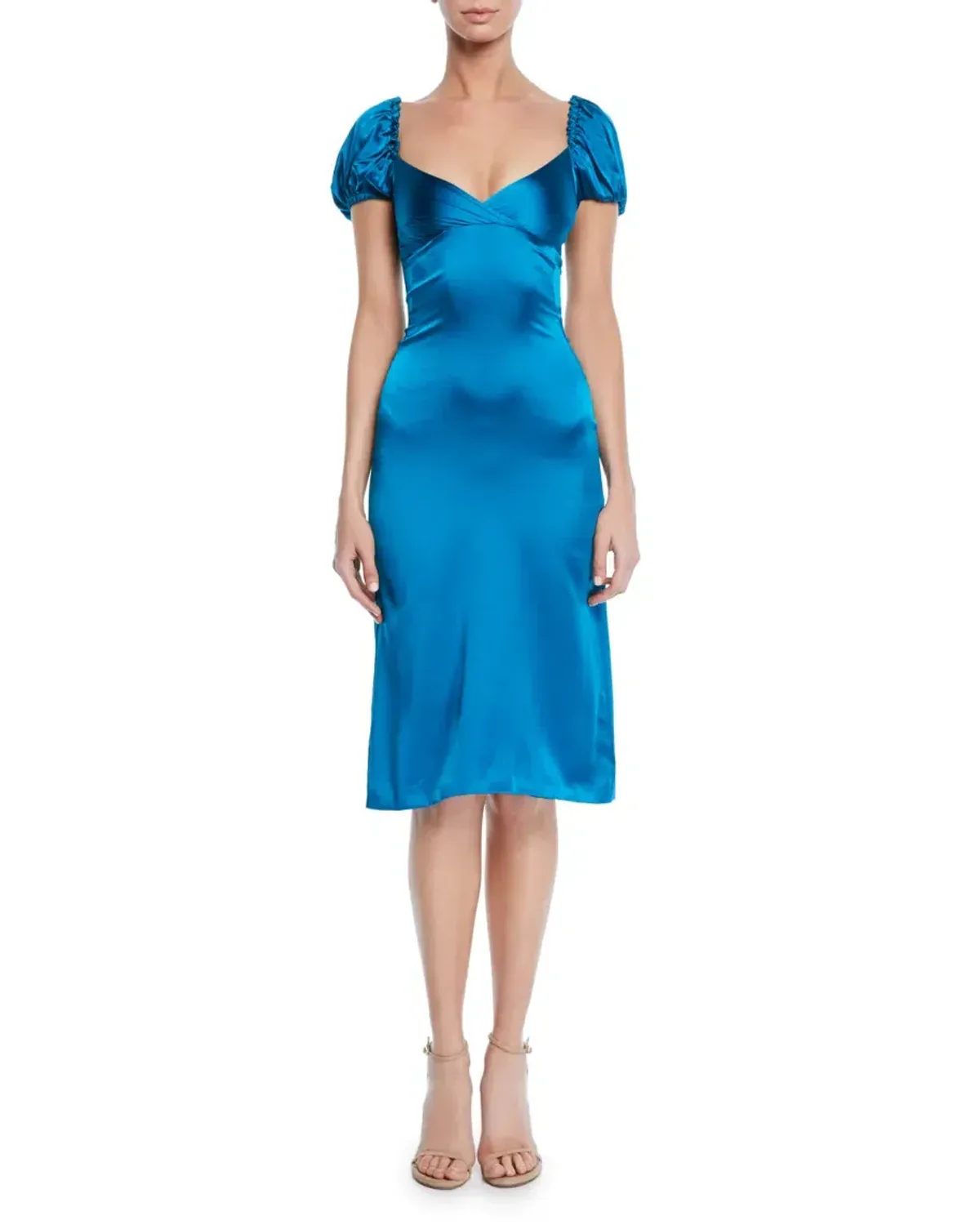 Alexis New York Blue Cap Cadiz Silk Midi Dress XS - Image 1
