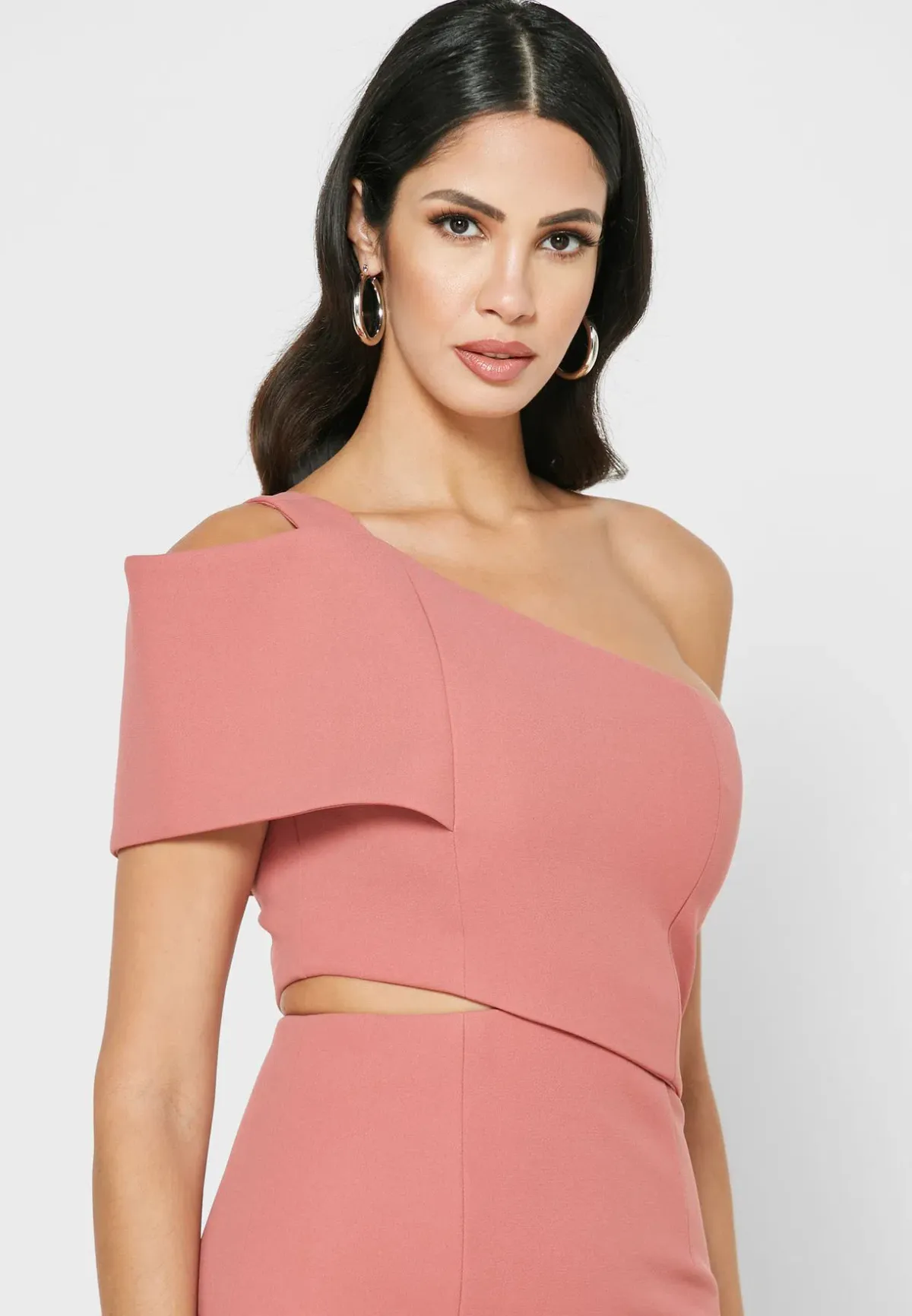 Elliatt Adorn Structured One Shoulder Dress Pink Size 12 - Image 2