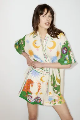 Alemais Seeker Shirt Print Size 6 for rent on The Volte - image 5