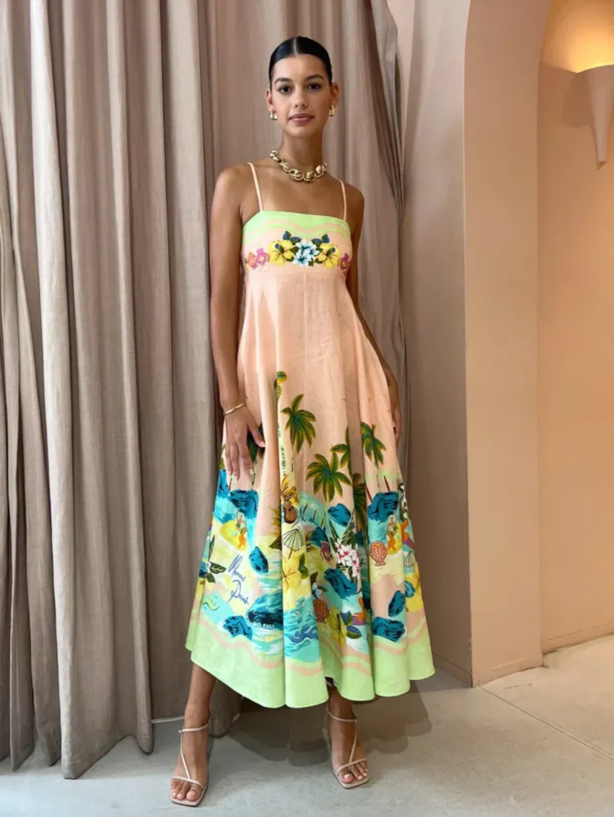 Alemais Mermaid Point Sundress Print Size 8 - Image 1