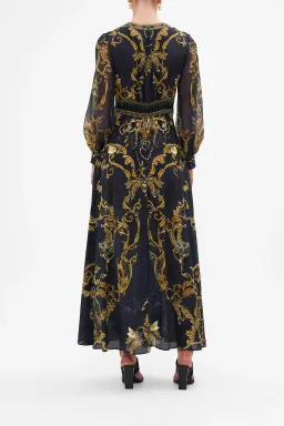 Camilla Button Dress With Shaped Waistband Moonlight Melodies Size XL / Au 16 for rent on The Volte - image 3