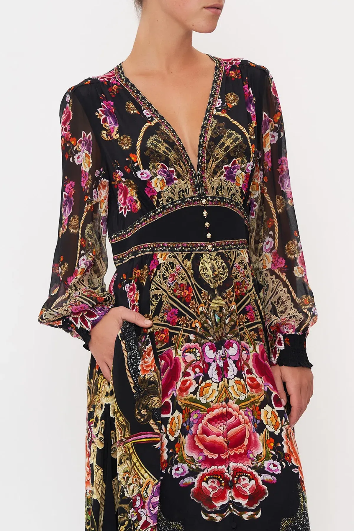 Camilla Button Dress With Shaped Waistband Dance With Duende Size XL / Au 16 - Image 2