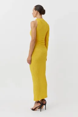 Camilla and Marc Cypress Asymmetric One-Shoulder Midi Dress in Golden Amber Size 6 for rent on The Volte - image 2