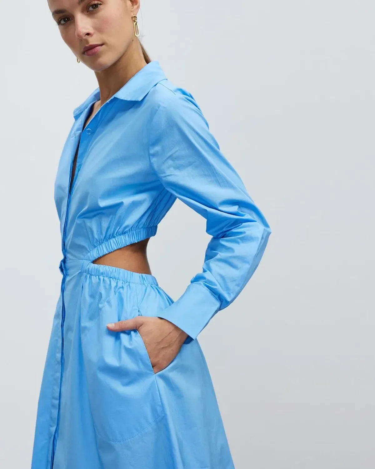 Lover Bastian Shirt Dress Blue Size AU 8/10 - Image 3