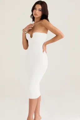 House Of CB Oriana Strapless Midi Dress White Size XS / AU 6 for rent on The Volte - image 2