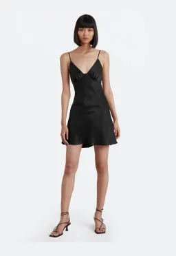 Bec & Bridge Amber V Mini Dress Black Size AU 6 for rent on The Volte - image 1